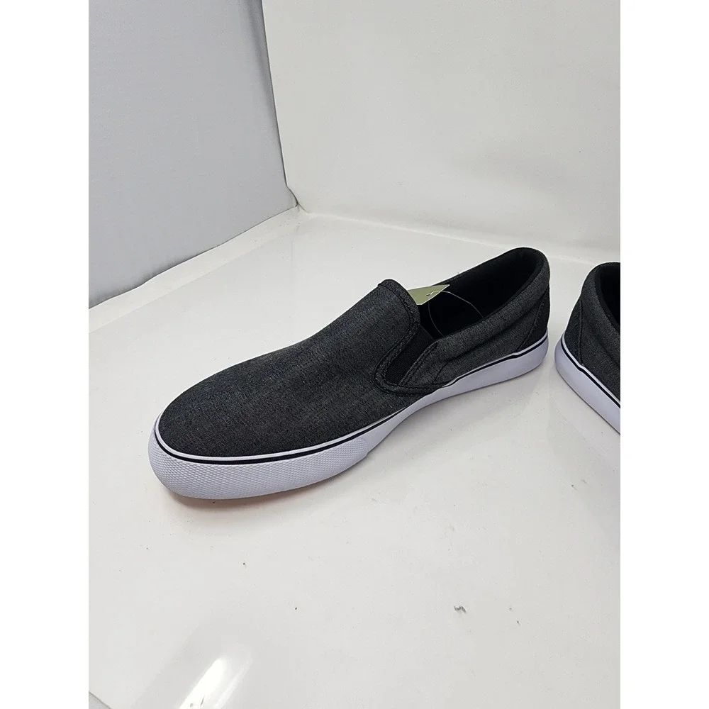Goodfellow & Co Mens Phillip Slip On Sneakers Gray Canvas Casual Size 9.5